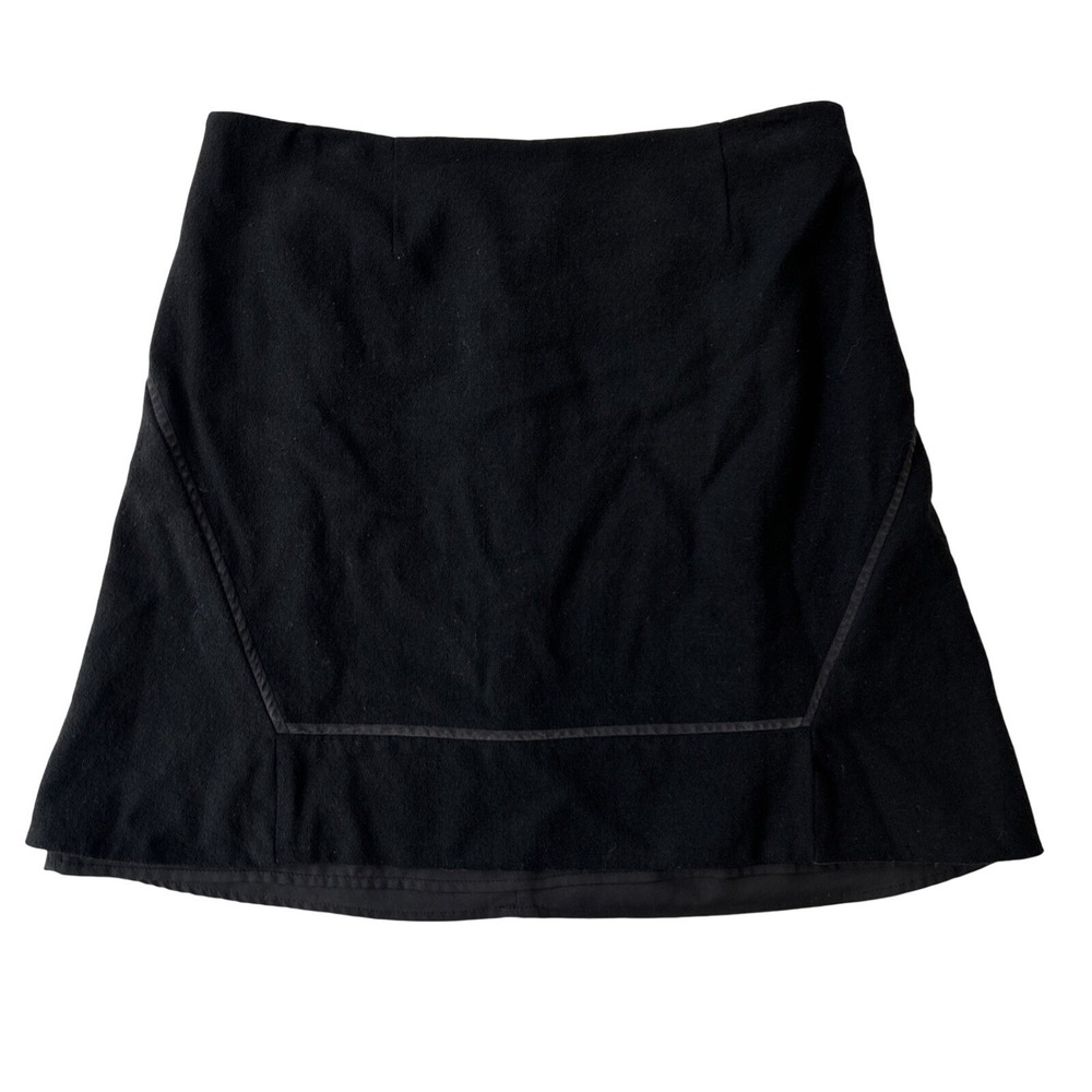 Tory Burch Women's Skirt Size 6 Black Wool Mini Old Money Quiet Luxury Preppy